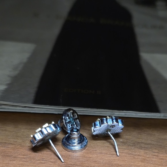 Tory Burch Gold and Silver Earrings - Picture 3 of 3